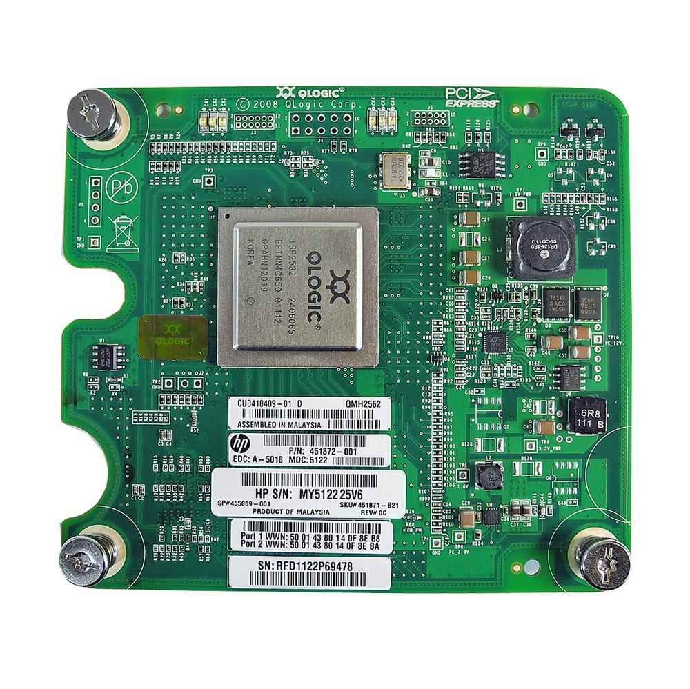HP QLogic QMH2562 FC Dual Port 8GB Mezzanine card 451872-001 455869-001