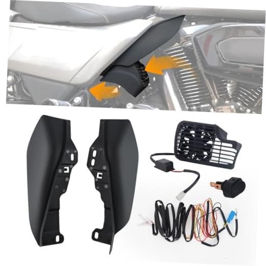 Mid Frame Air Deflector Heat Shields Windshield Deflector with Cool Fan for