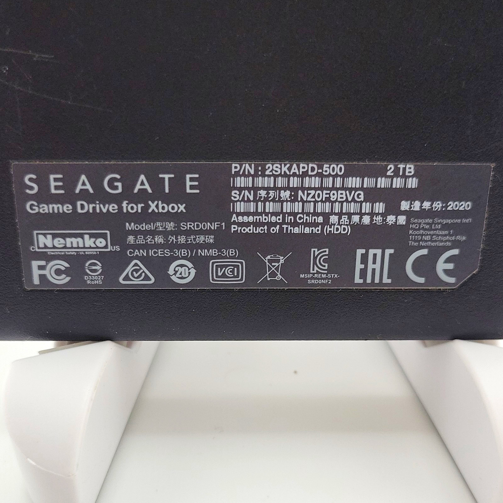 Seagate Game Drive for Xbox 2TB USB External HDD Black MPN 2SKAPD-500