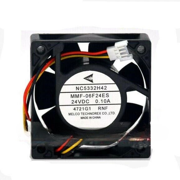 For Melco MMF-06F24ES-RNF DC 24V 0.10A 60*60*25MM Inverter Cooling Fan
