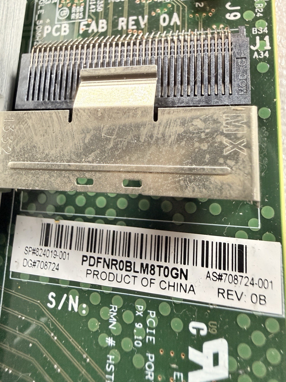PCIe x16 HPE Express Bay Bridge Board SP#824019-001 Scsi-E Adapter