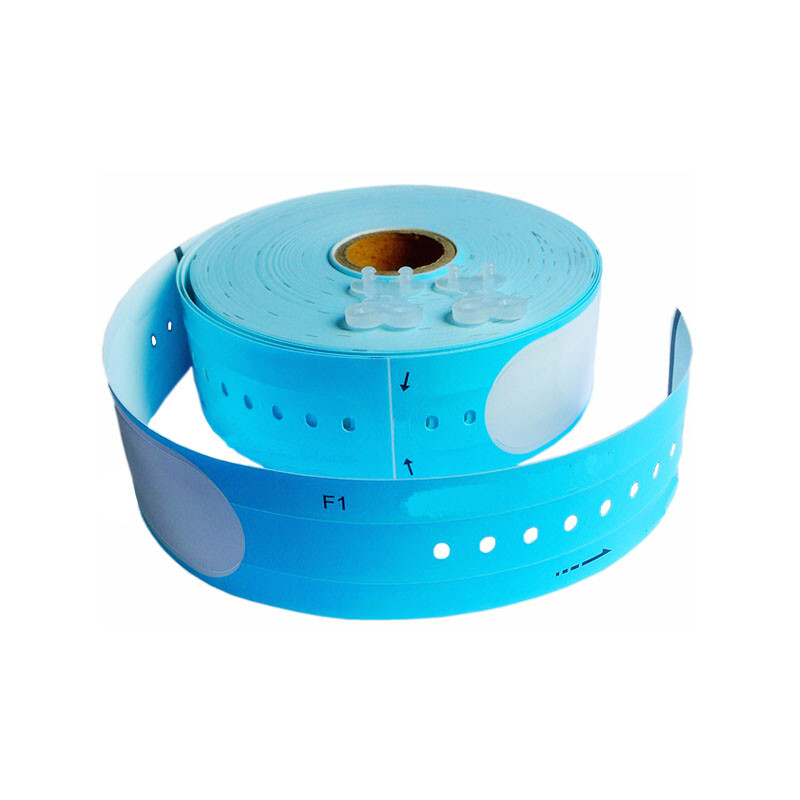 100PCS Blue wristband Thermal printing paper fit for Brother TD-2130N 35mmx254mm