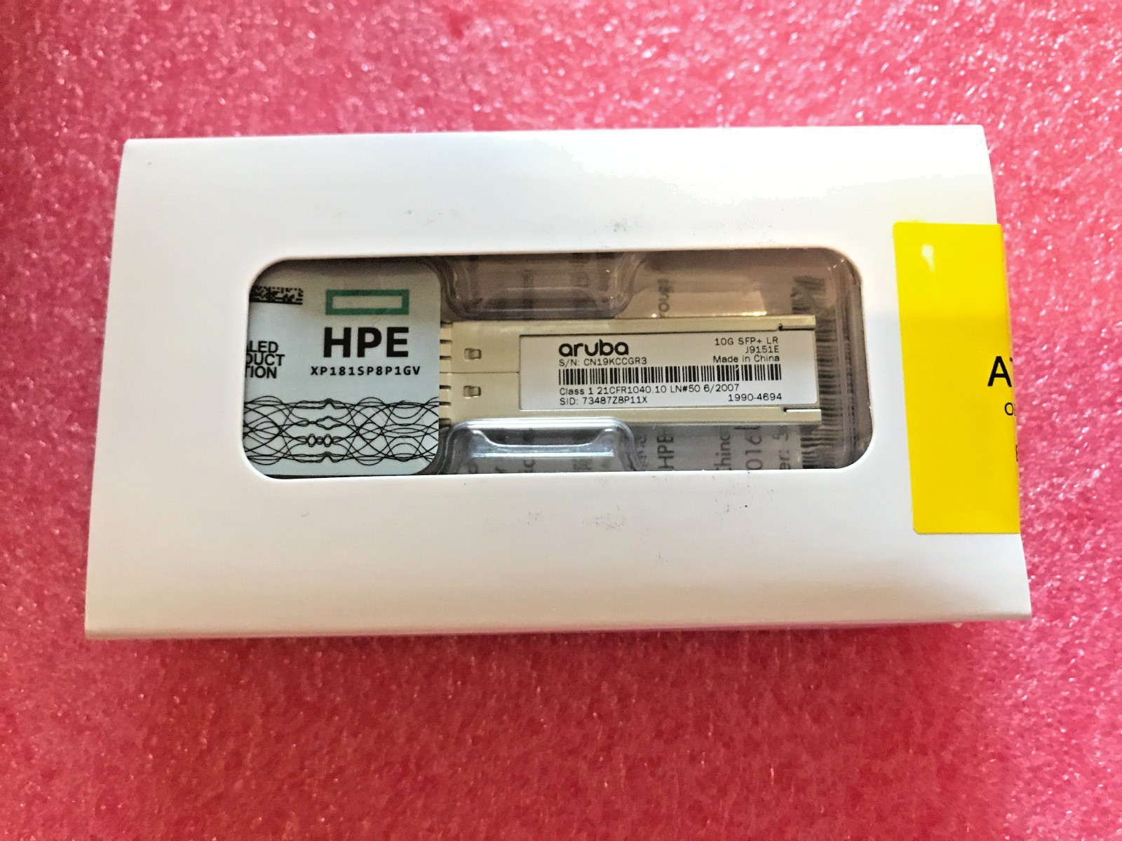 NEW J9151E HPE ARUBA 10G SFP+ LC LR 10KM SMF TRANSCEIVER