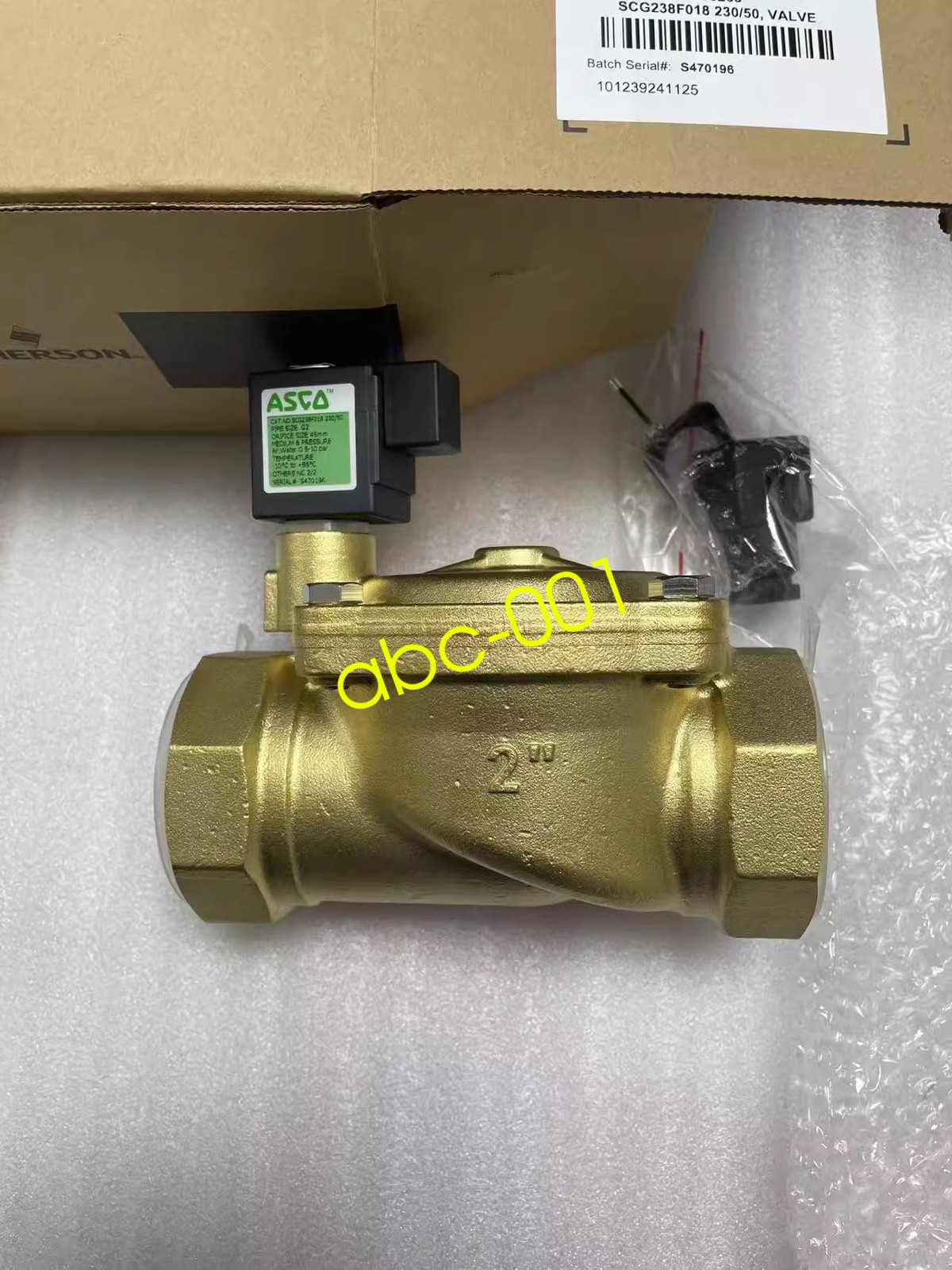 1pcs NEW ASCO solenoid valve two-way pilot SCG238F018 230/50