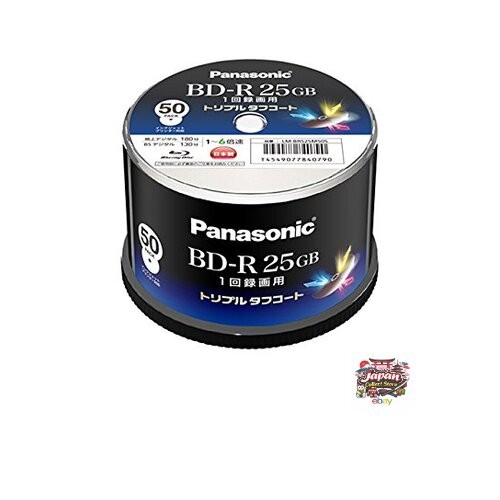 NEW Panasonic 6x speed Blu-ray disc for recording 25GB write-once spindle pack