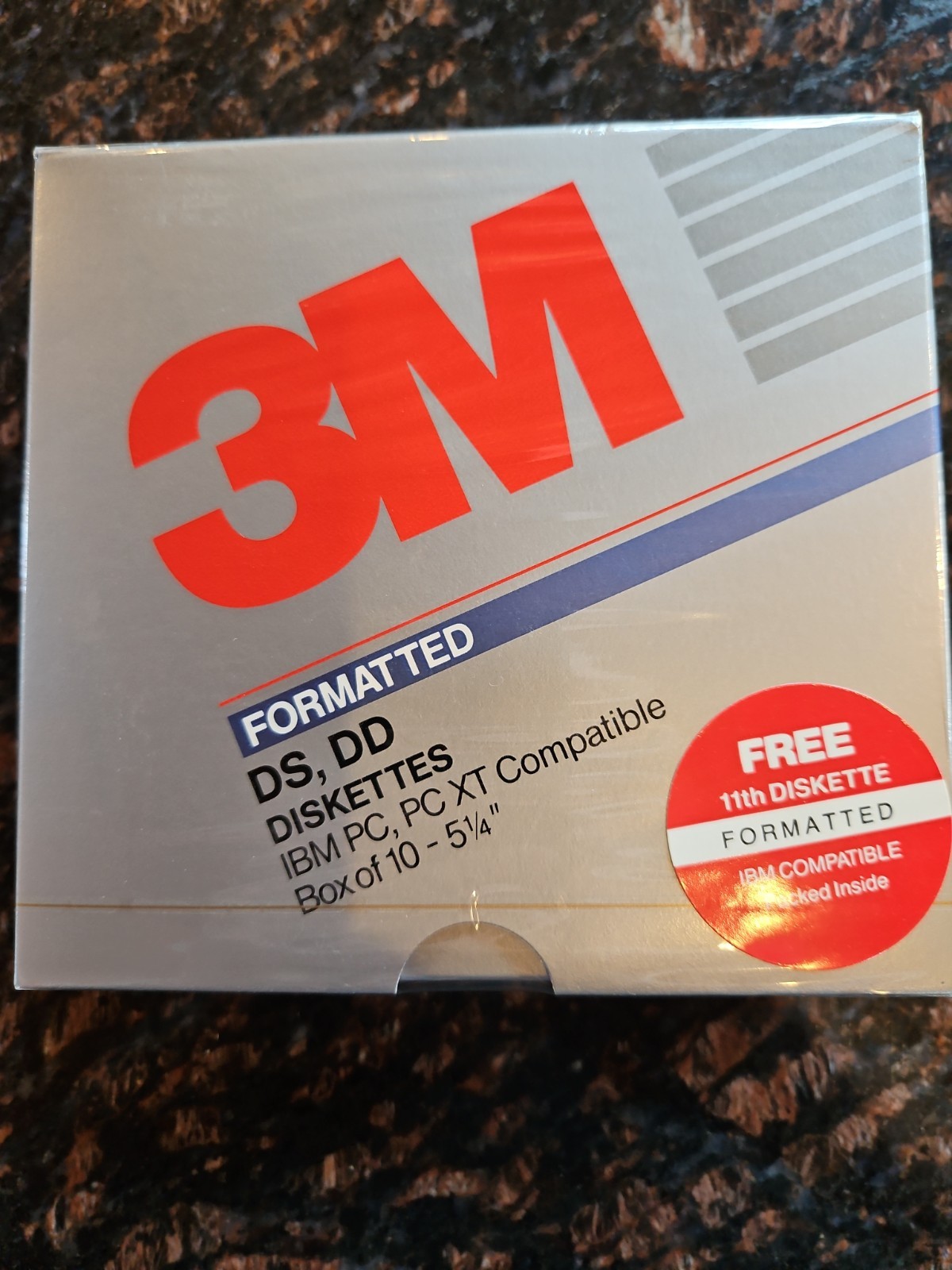 Vintage 3M 3.5” Diskettes DS DD IBM Formatted Box Of 10 *NEVER USED*