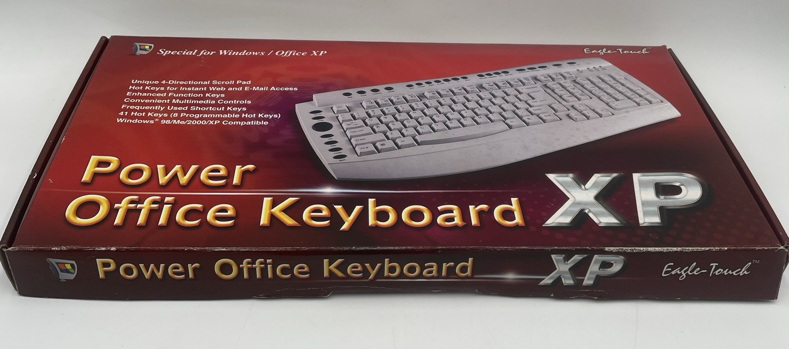 Vintage Mck-7000 Power Office XP Eagle Touch Multimedia Keyboard PS/2 BLK NOS