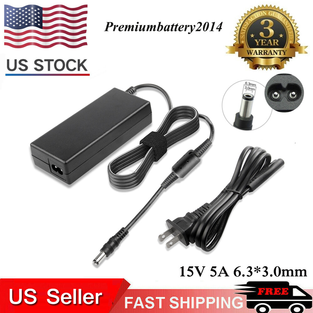 75W 15V 5A AC Adapter Charger Power Supply For Toshiba Tecra A6 A7 A8 A9 A10 US
