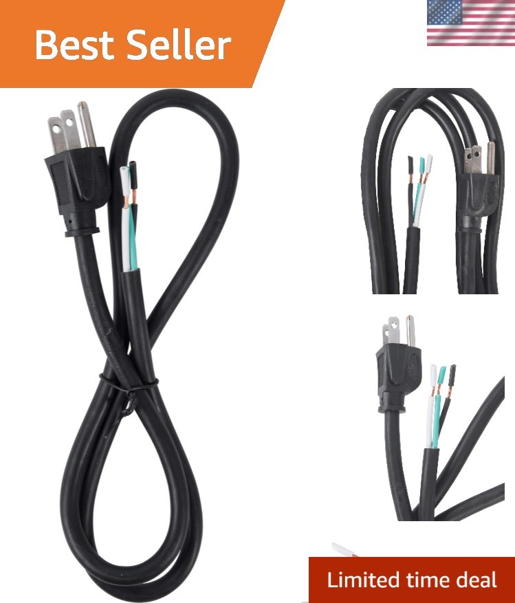 3-Foot Black Appliance Power Cord