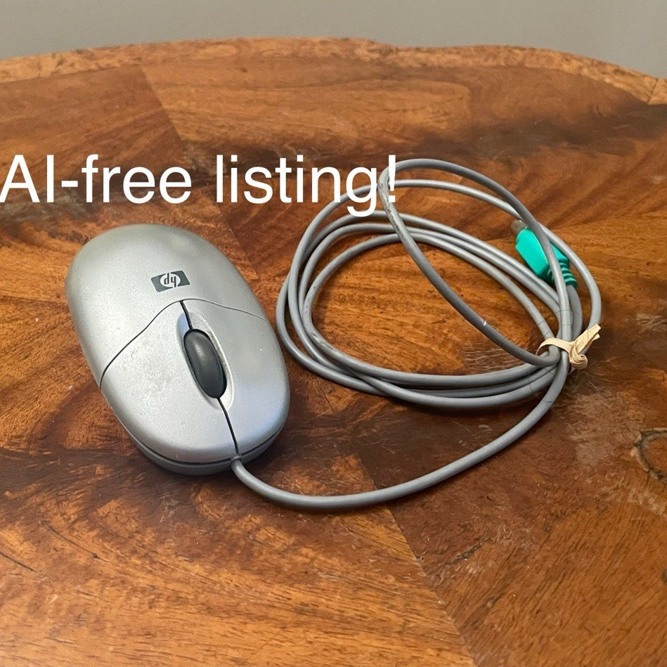 HP M-SBF96 Wired PS/2 Optical Mouse 800 DPI 3-Button Scroll Wheel Gray