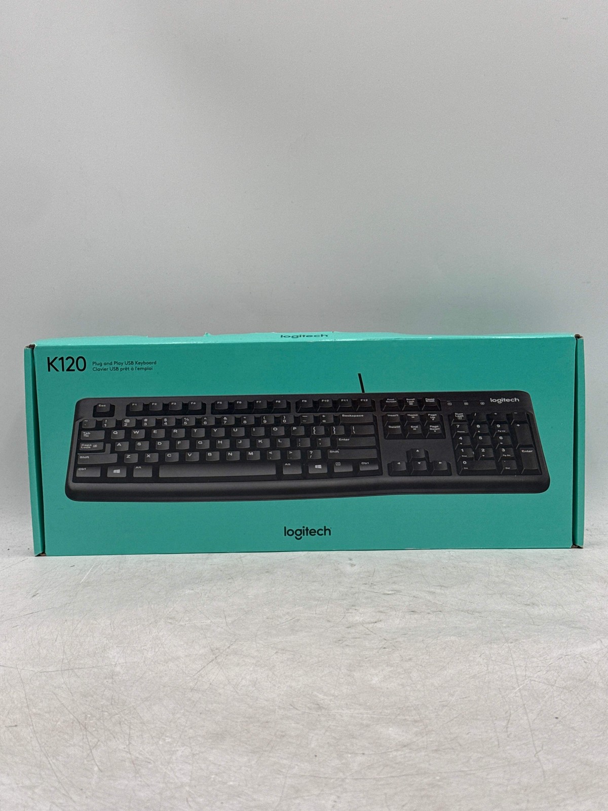 Logitech K120 USB Keyboard Black Quiet Keys Plug & Play