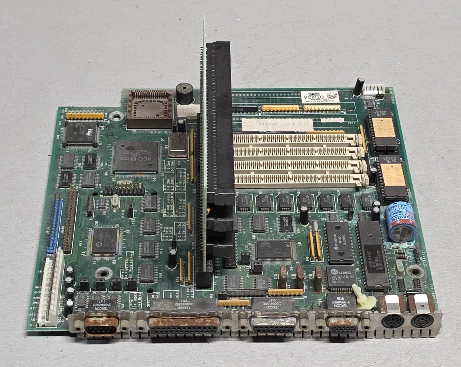 Packard Bell 386SX-16 Motherboard ACC Micro 2036 OTI VGA ISA Vintage Board