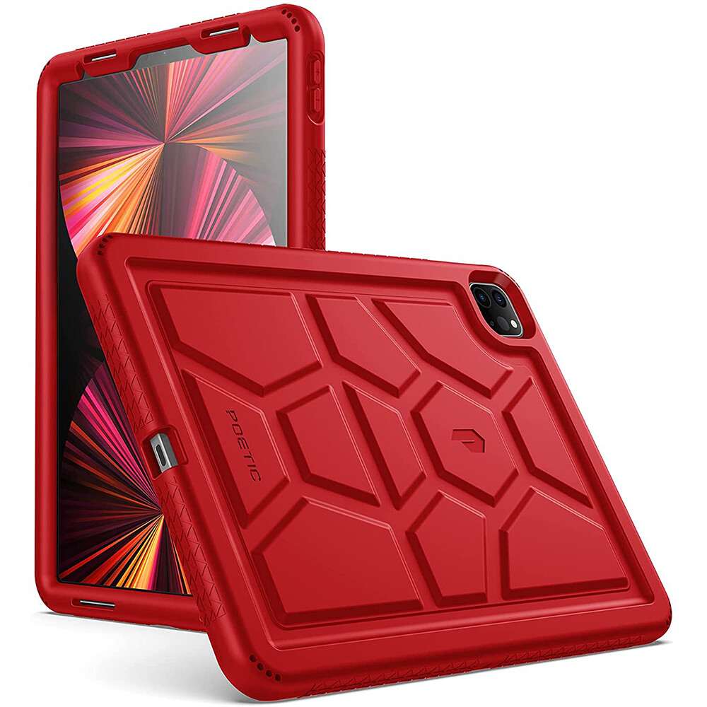 Poetic TurtleSkin Heavy Duty Case for iPad Pro 11 (2021& 2020 & 2018) Red