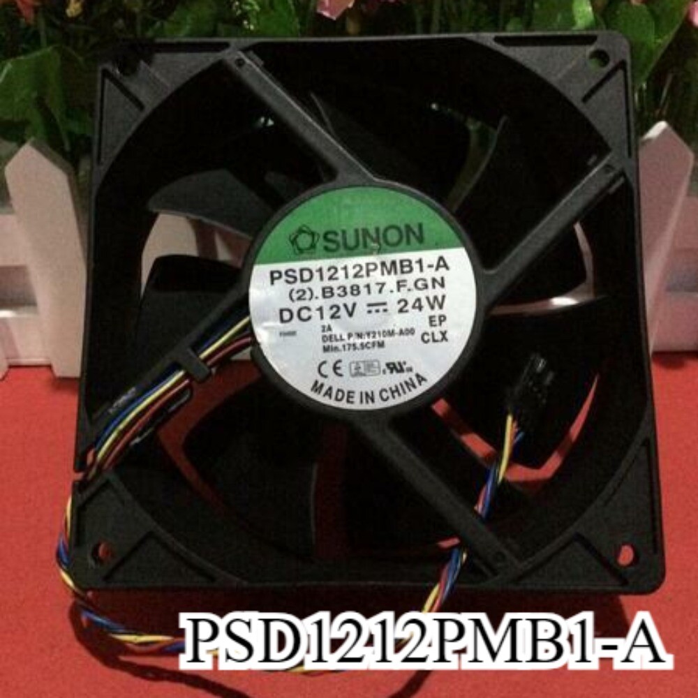 1PCS SUNON PSD1212PMB1-A DC 12V 24W 4-line Server Cooling Fan 12CM 120*120*38MM