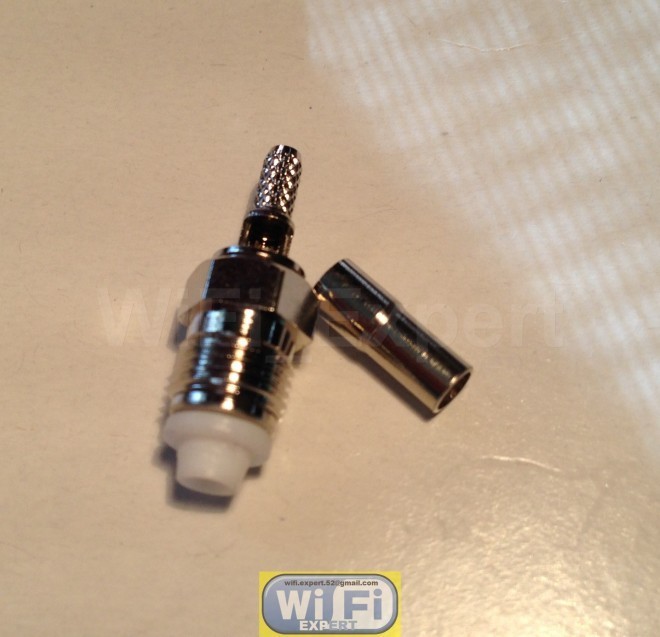 1 x FME Female plug crimp for RG316 RG174 RG179 LMR100 Cable Straight Coonector
