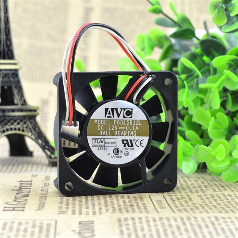 Geniune AVC F6015B12L fan 12v 0.1a 60*60*15mm 3pin