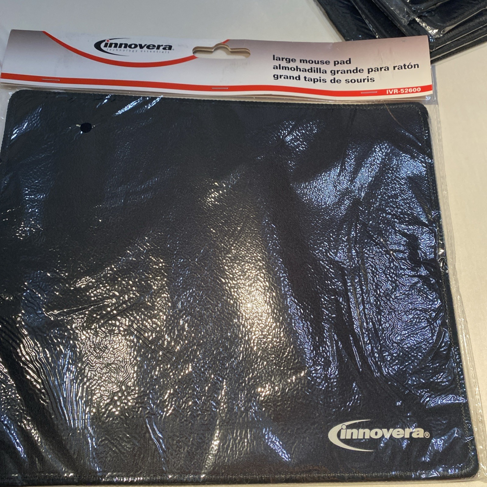 Innovera IVR52600Large Mouse Pad, Nonskid Base, 9 7/8 X 11 7/8 X 1/8, Black 3695