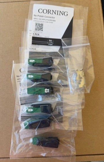 Corning NPCP-SCA-6 NPC+ SM SC/APC FS No Polish Connector, 6/Pk