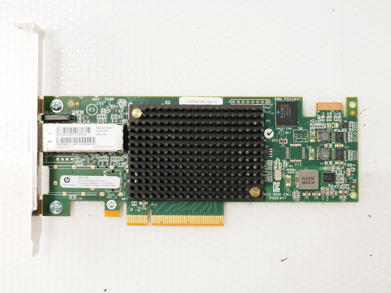 HP SN1100E 719211-001 C8R38A C8R38-60001 16Gb Single-Port FC HBA Low Profile