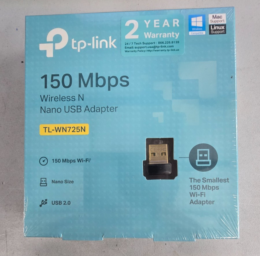 TP-Link TL-WN725N (US) Ver 3.8 150Mbps Wireless N USB Adapter - Brand New