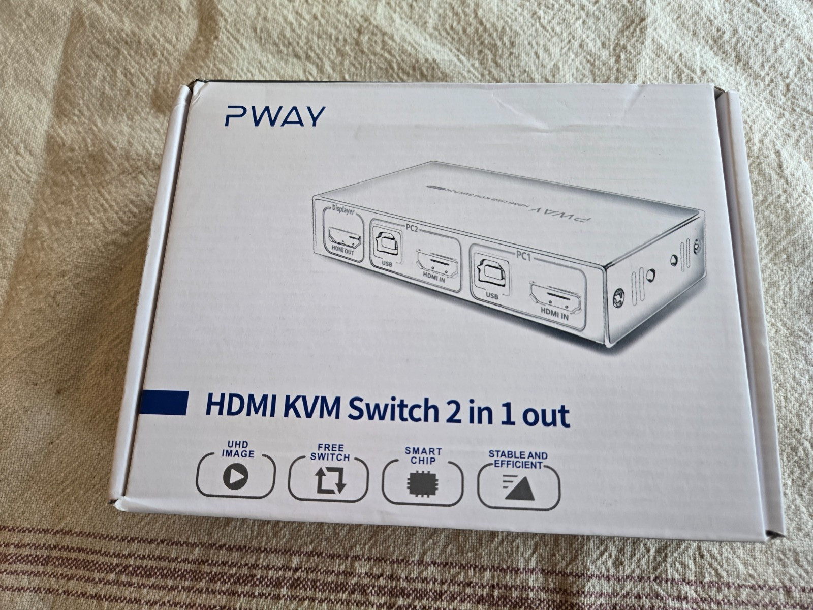 PWAY HDMI KVM S7206H Switch 2 in 1 out New in Box  USA