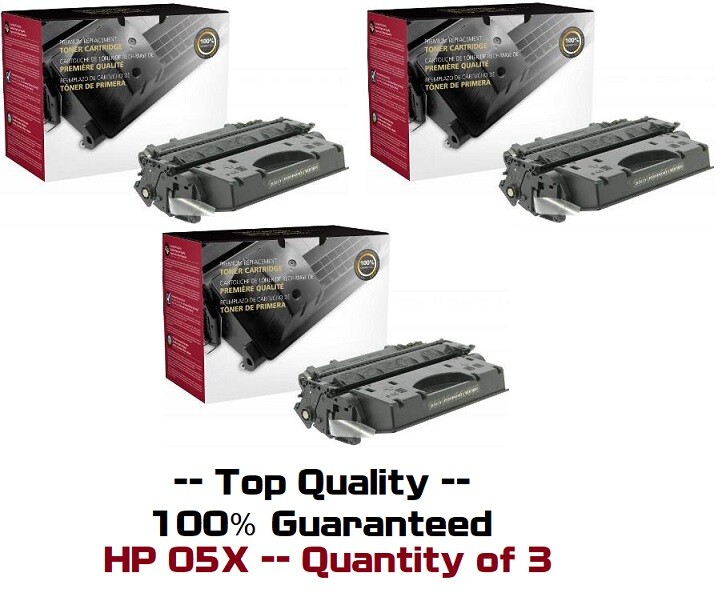 3 New Factory Sealed 05X Toner Cartridges Compatible to HP CE505X 05X