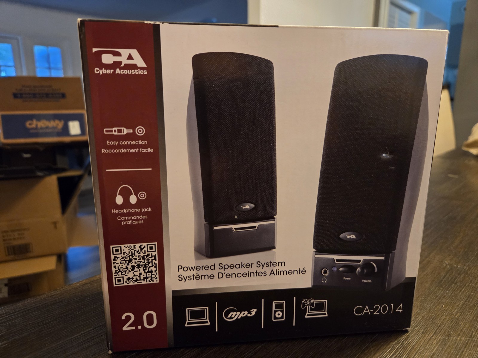 Cyber Acoustics CA-2014 Computer Speakers Full Stereo Sound Convenient Controls
