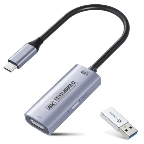 Video Capture Card 4K@60FPS HDMI Input USB 3.0 Streaming Device