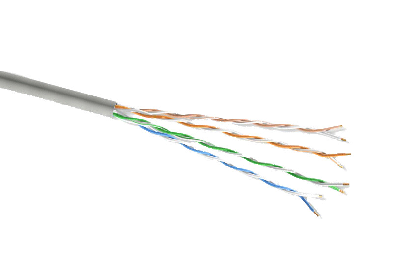 1000ft Slim Cat6 UTP Stranded Mini Bulk Ethernet Cable 28AWG Bare Copper, Gray