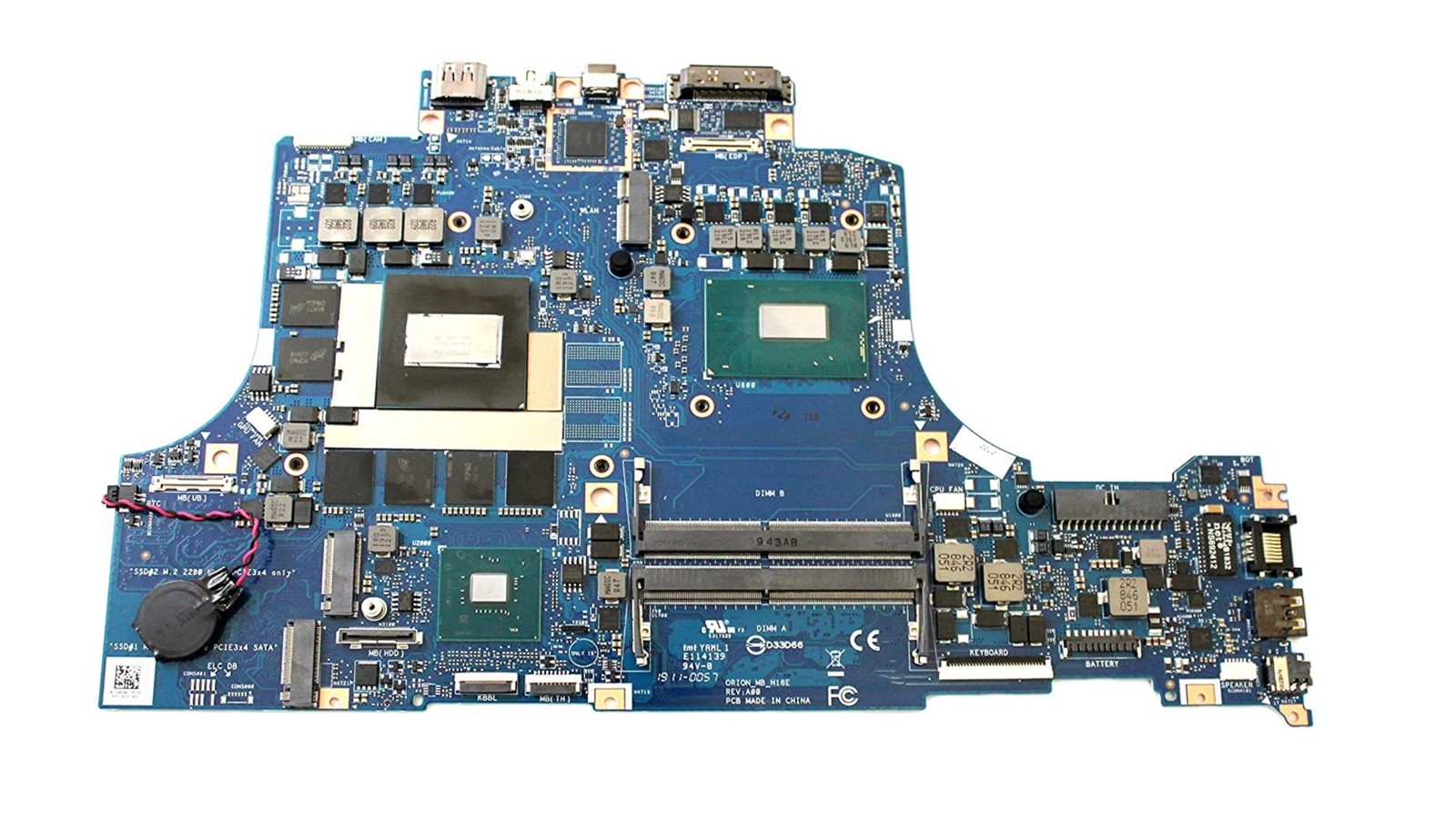 Dell Alienware M15 M17 i5-8300H GTX 1660Ti 6GB Laptop Motherboard 4X5N0 04X5N0