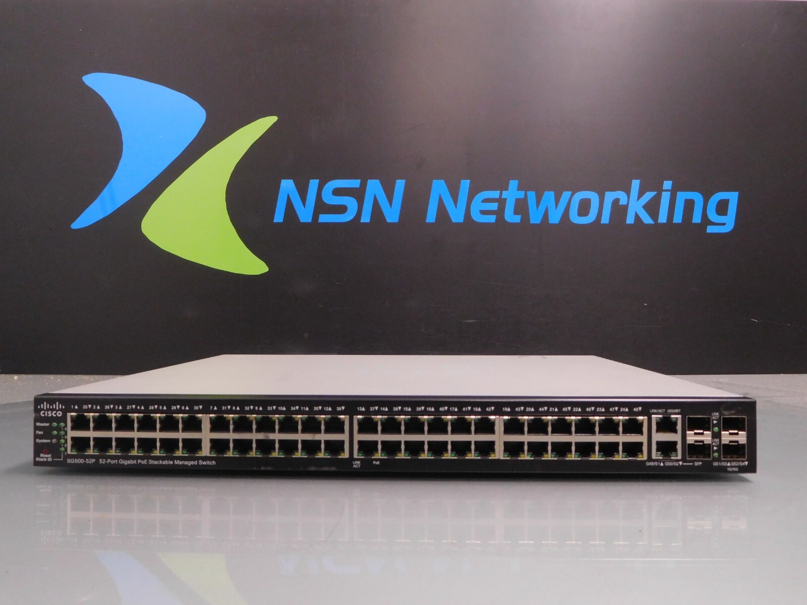 Cisco SG500-52P SG500-52P-K9 52-Port Gigabit PoE Stackable Managed Switch