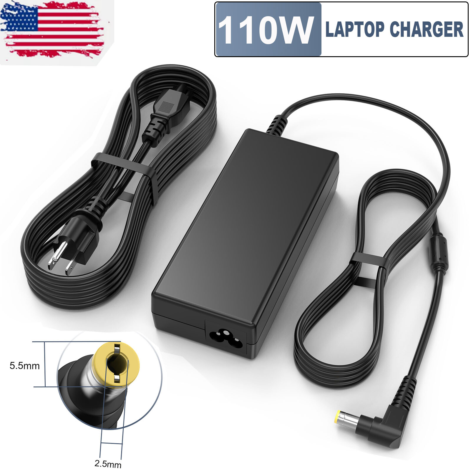 For Panasonic Toughbook CF-AA5713A 110W 15.6V 7.05A AC Adapter w/ Power Charger