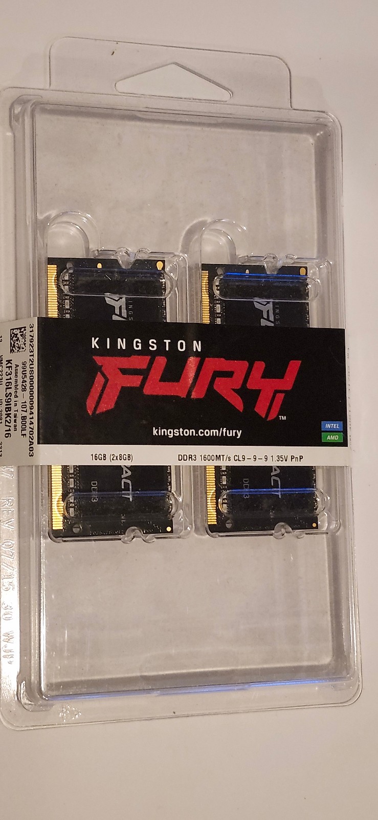 Kingston FURY Impact 16GB (2x8GB) DDR3L 1600MHz Laptop RAM  KF316LS9IBK2/16