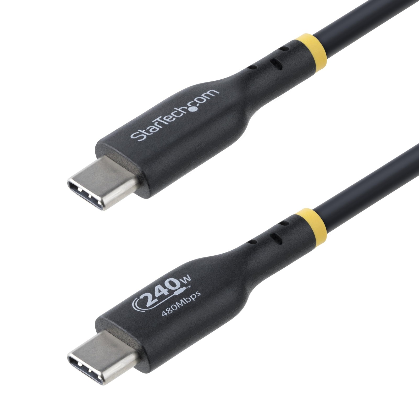StarTech 3ft (91cm) USB C Charging Cable, Charge & Sync, 240W 3 ft, Black