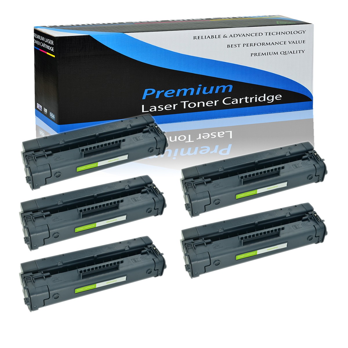 5PK Black C4092A 92A Toner Cartridge for HP LaserJet 3200m 3200se 1100 Printer