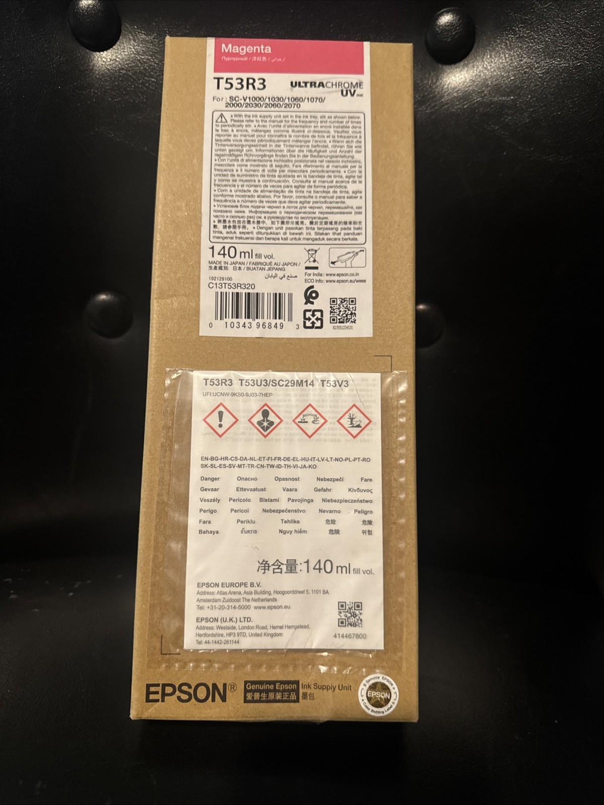 Genuine Sealed Epson T53R3 Magenta Ink Supply Unit Exp 08/2025