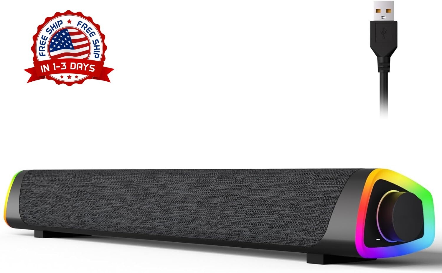 Altavoces De Ordenador Para Monitor De Juegos De Escritorio Con Bluetooth US New