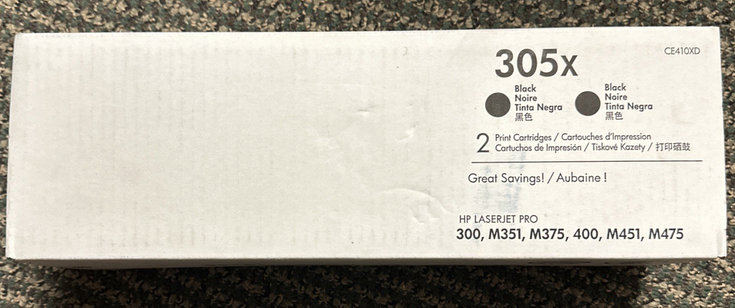 New HP 305X CE410XD Black Toner LaserJet Pro 300/400/M351/M375/400/M451/M457