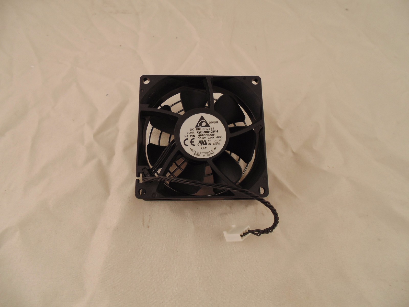 Delta QUR0812HH HP 468630-001 80x80x25mm 4 Pin 12V 0.24A Fan 29-4