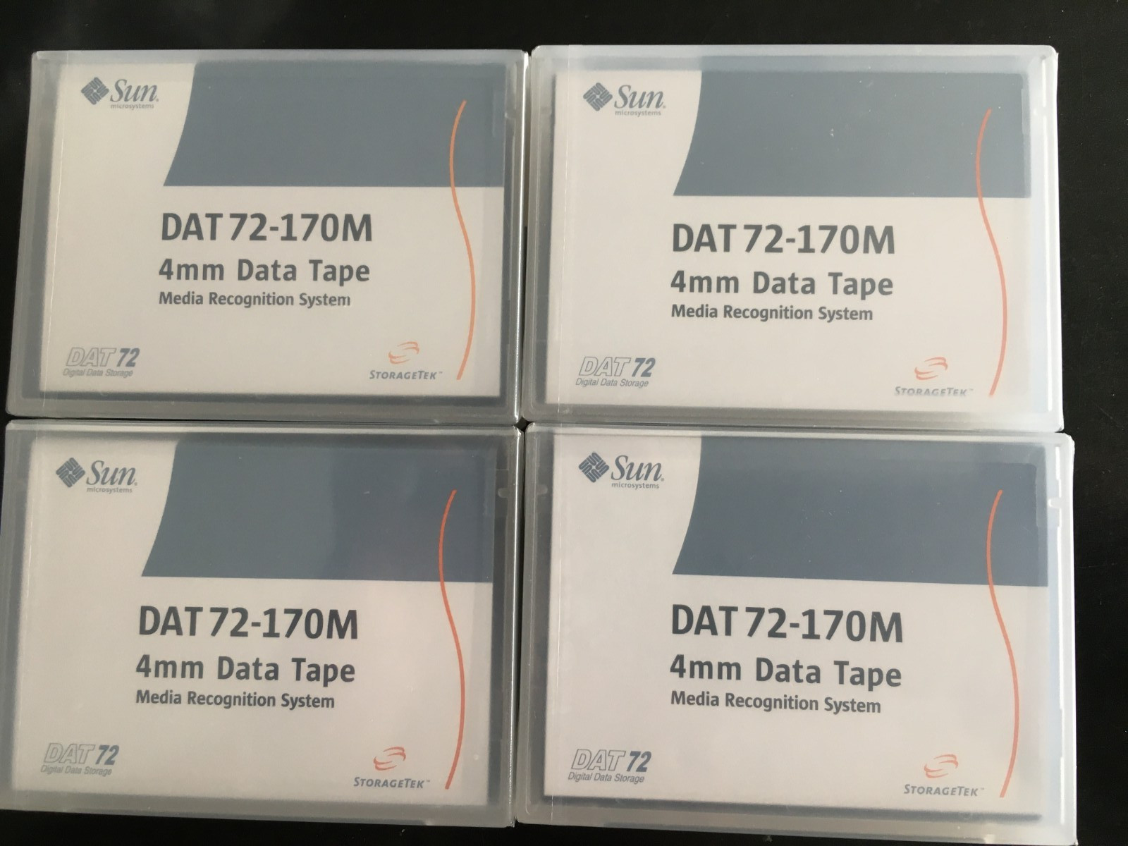 4 Sun DAT72 170M 36GB /72GB 4mm Data Tape Cartridges DAT72-17oM  factory sealed