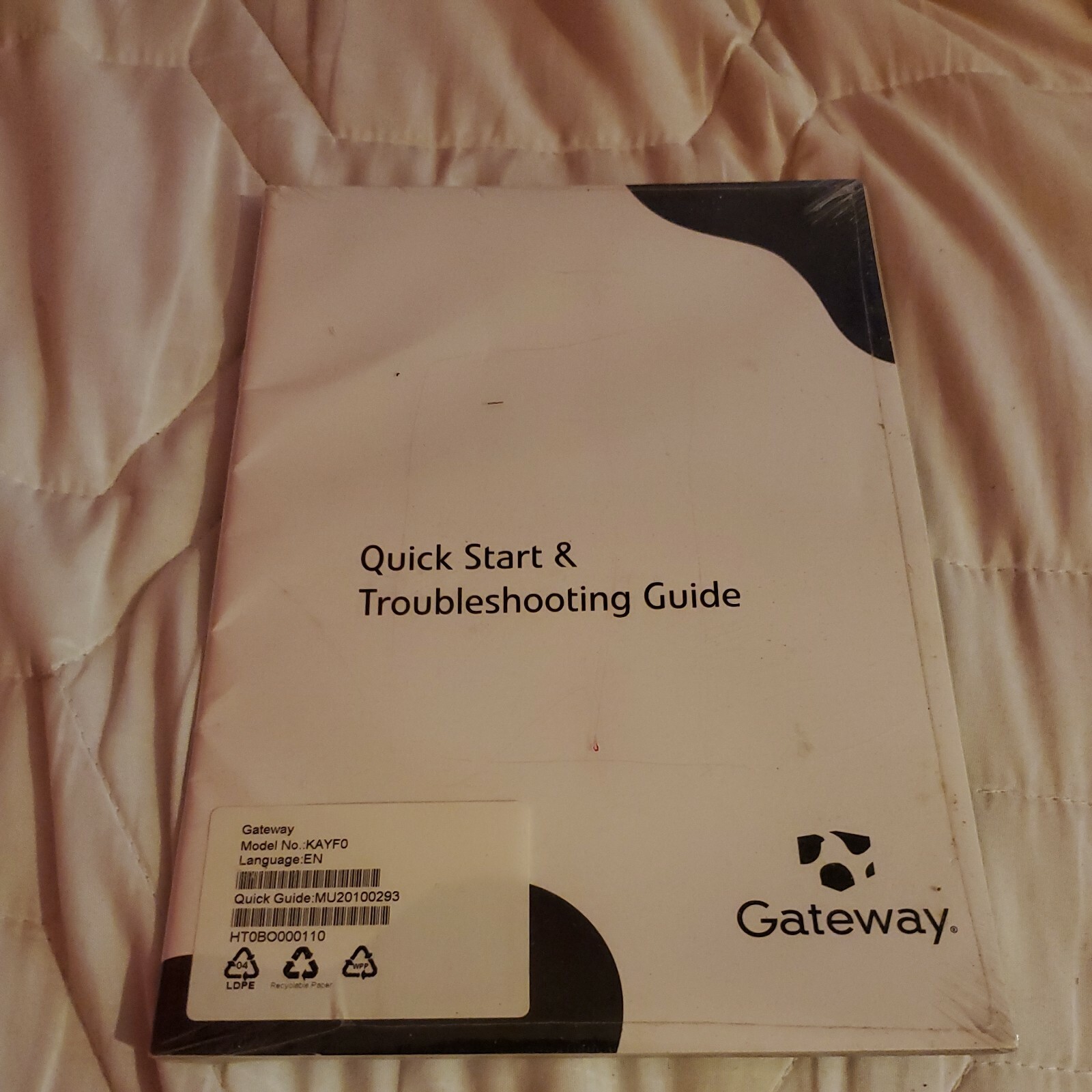 Gateway Quick Start & Troubleshooting Guide Model No. KAYFO [MU20100293] New 