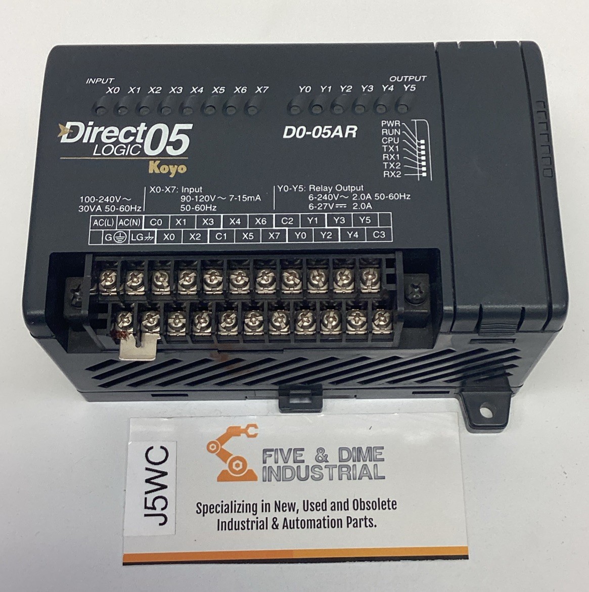 Automation Direct D0-05AR I/O AC Power Supply 120/240VAC Directlogic 05 Koyo