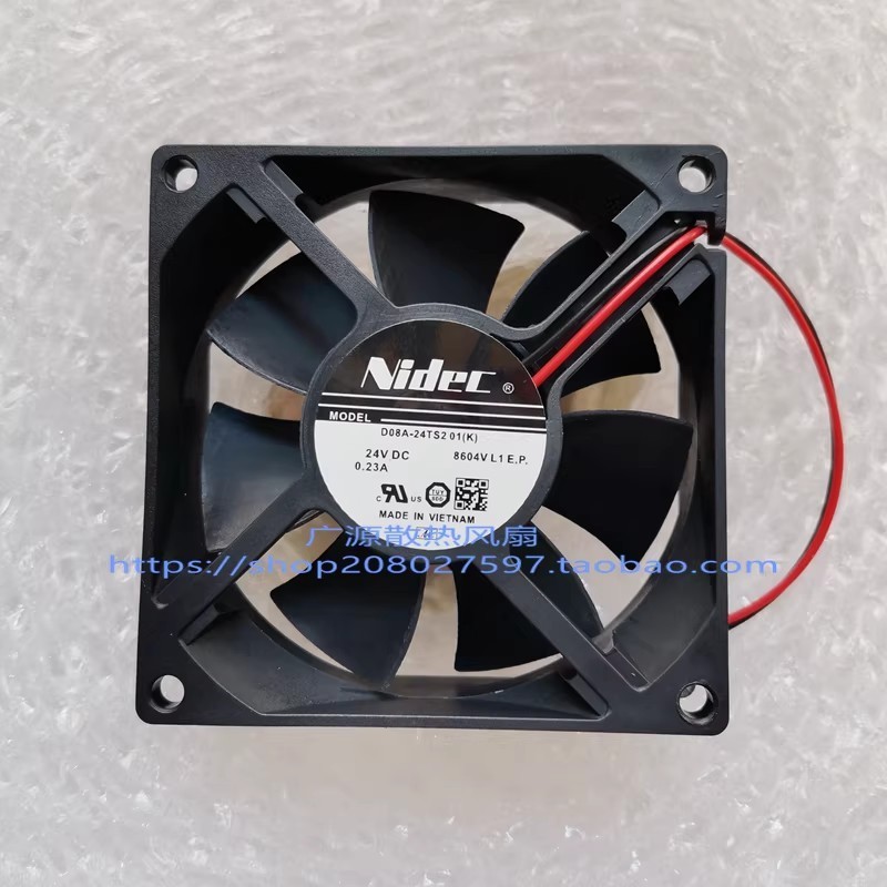 1PCS Nidec D08A-24TS2 01 DC24V 0.23A 8cm Cooling Fan
