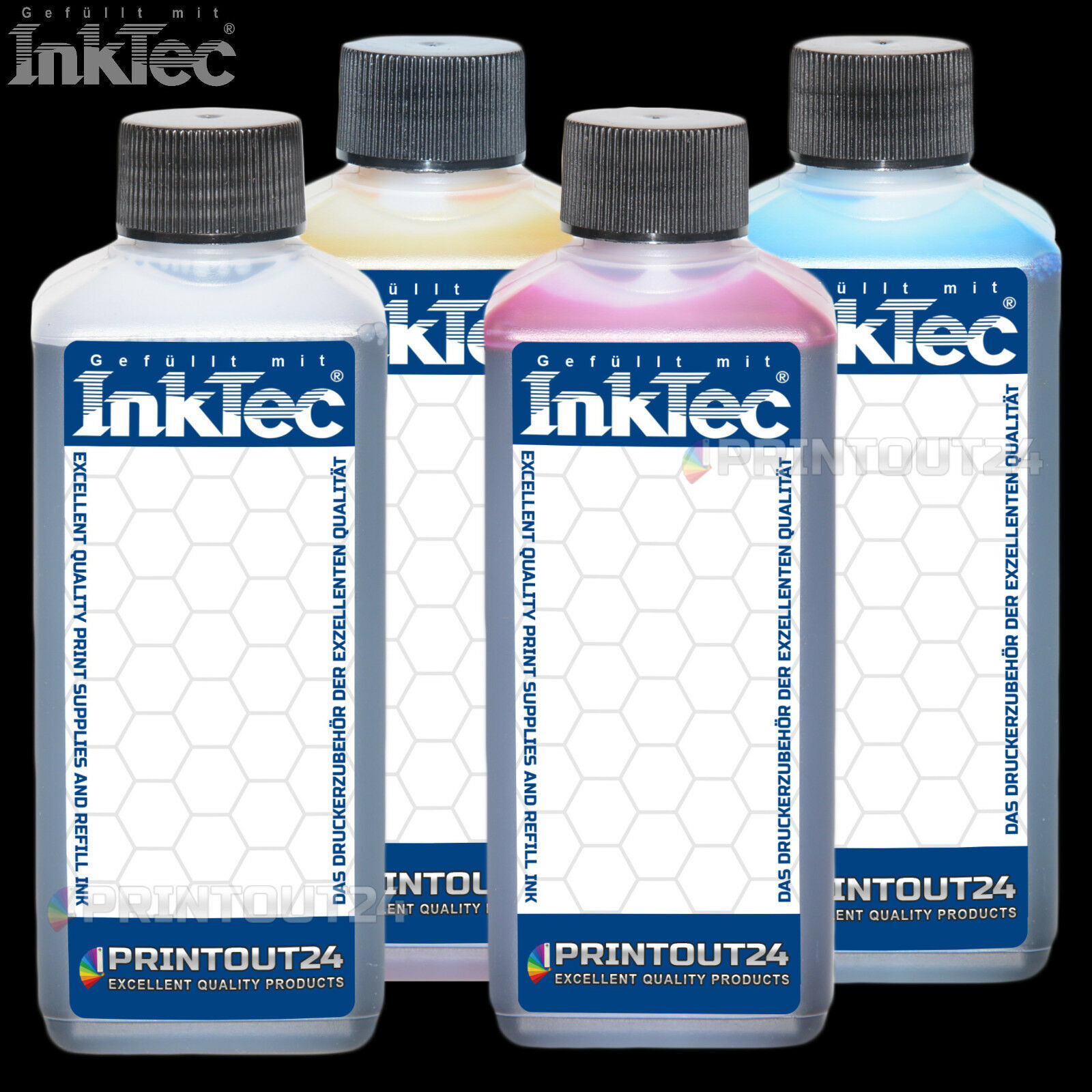 4X250Ml InkTec® Refill Ink For HP 88 Cartridge