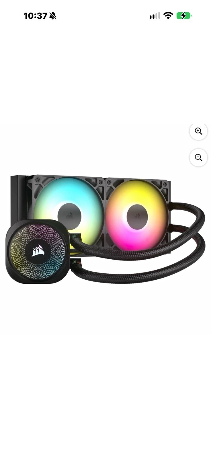 Corsair Nautilus 240 RS ARGB 240mm Liquid CPU Cooler Radiator RGB Fans Black
