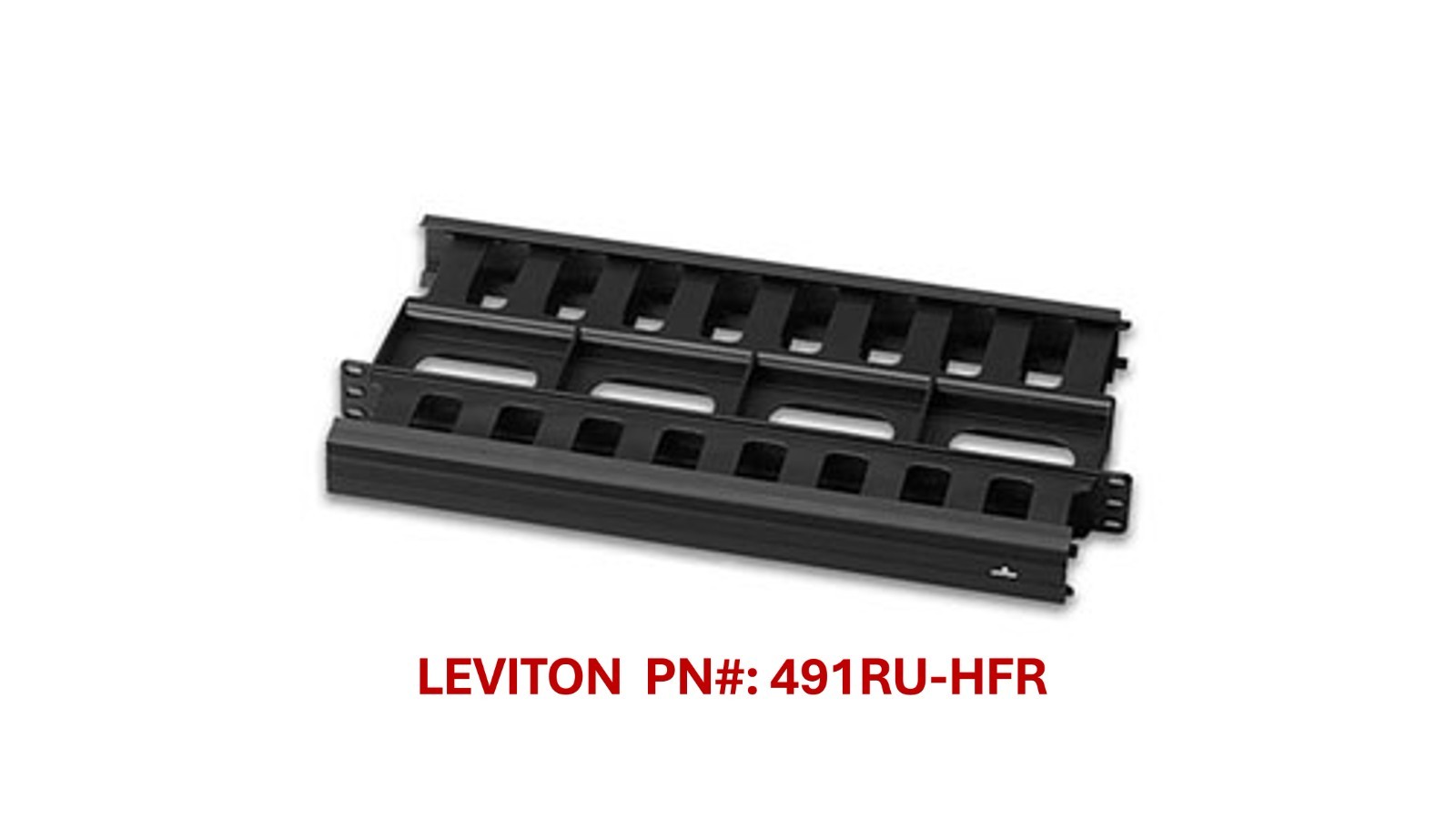 Leviton 491RU-HFR 1RU Rack Horizontal Cable Management - NEW - 