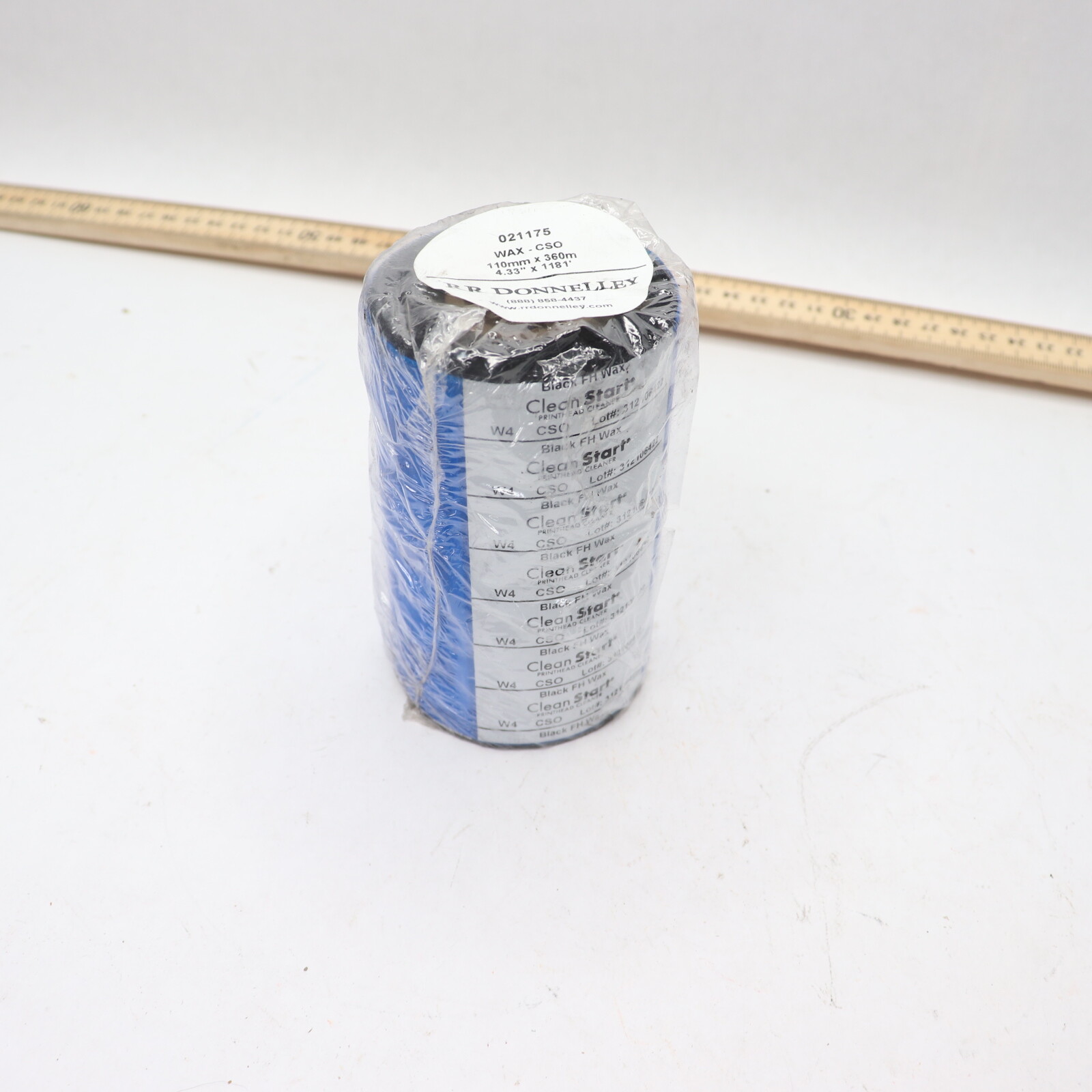 RR Donnelley Wax Resin-CSO Roll 4.33" x 1181' 021175