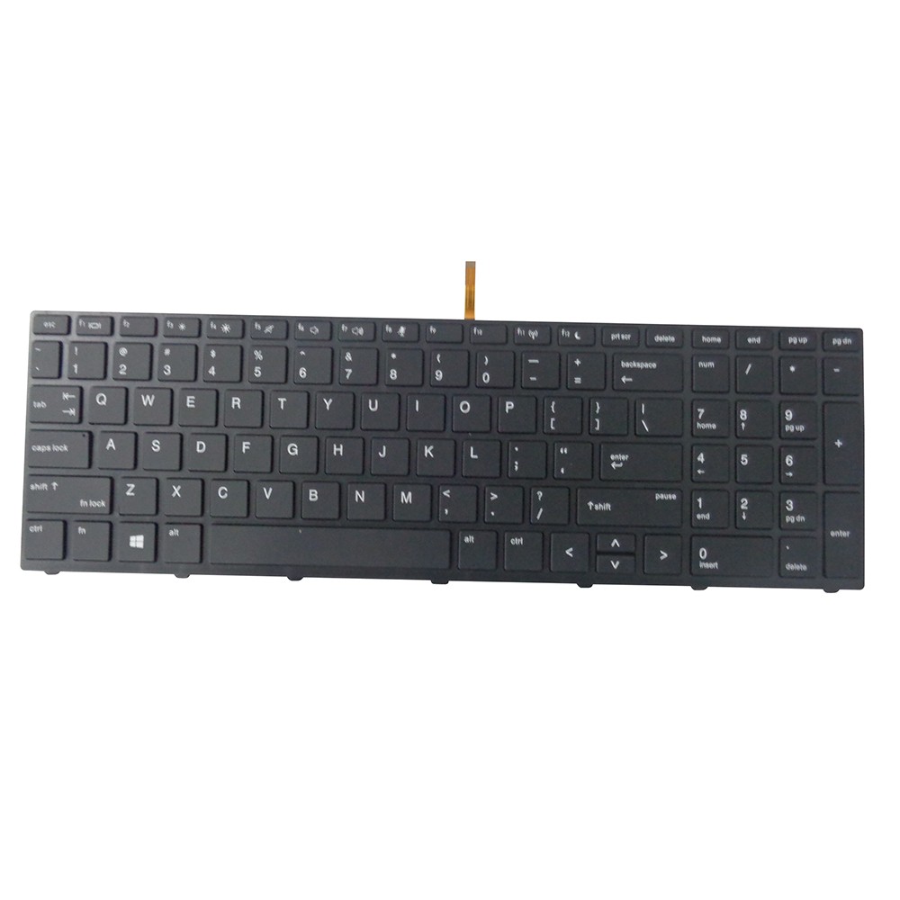 Backlit Keyboard w/ Black Frame For HP Probook 450 G5 455 G5 L01027-001