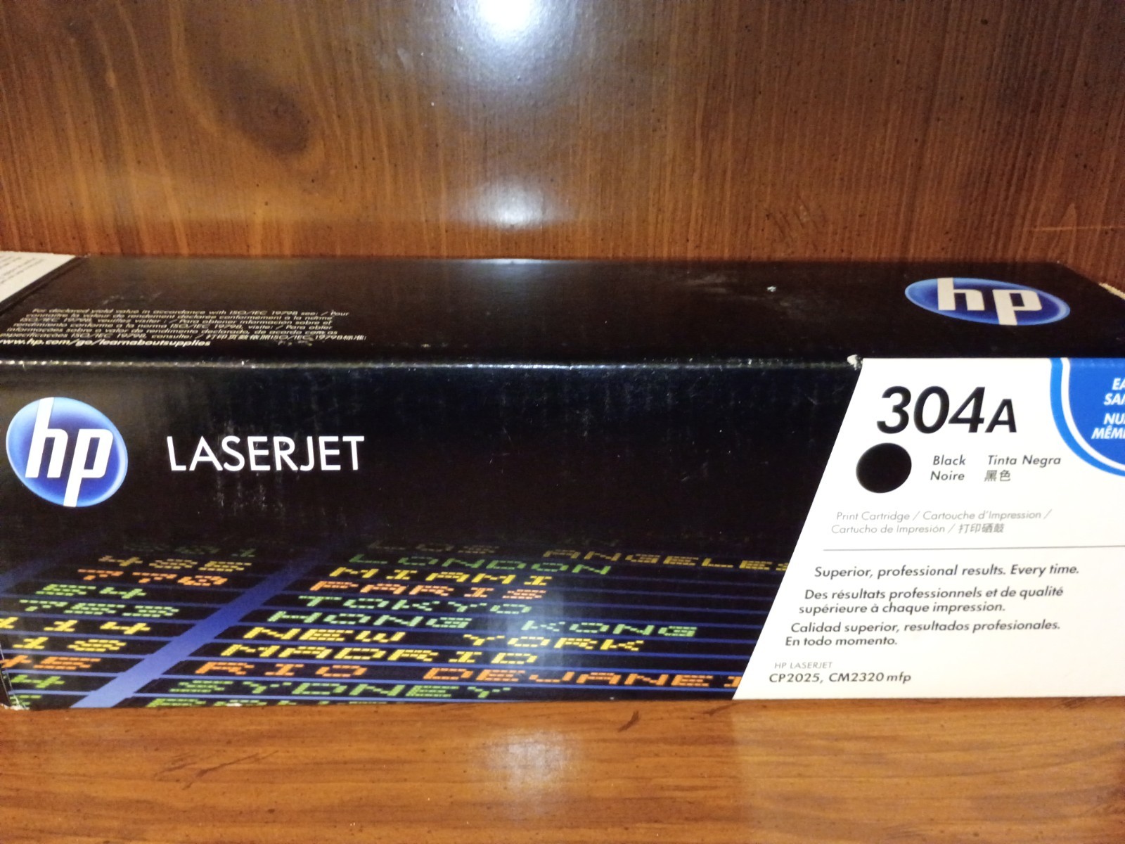 HP 304a black original LaserJet toner cartridge open factory sealed internally