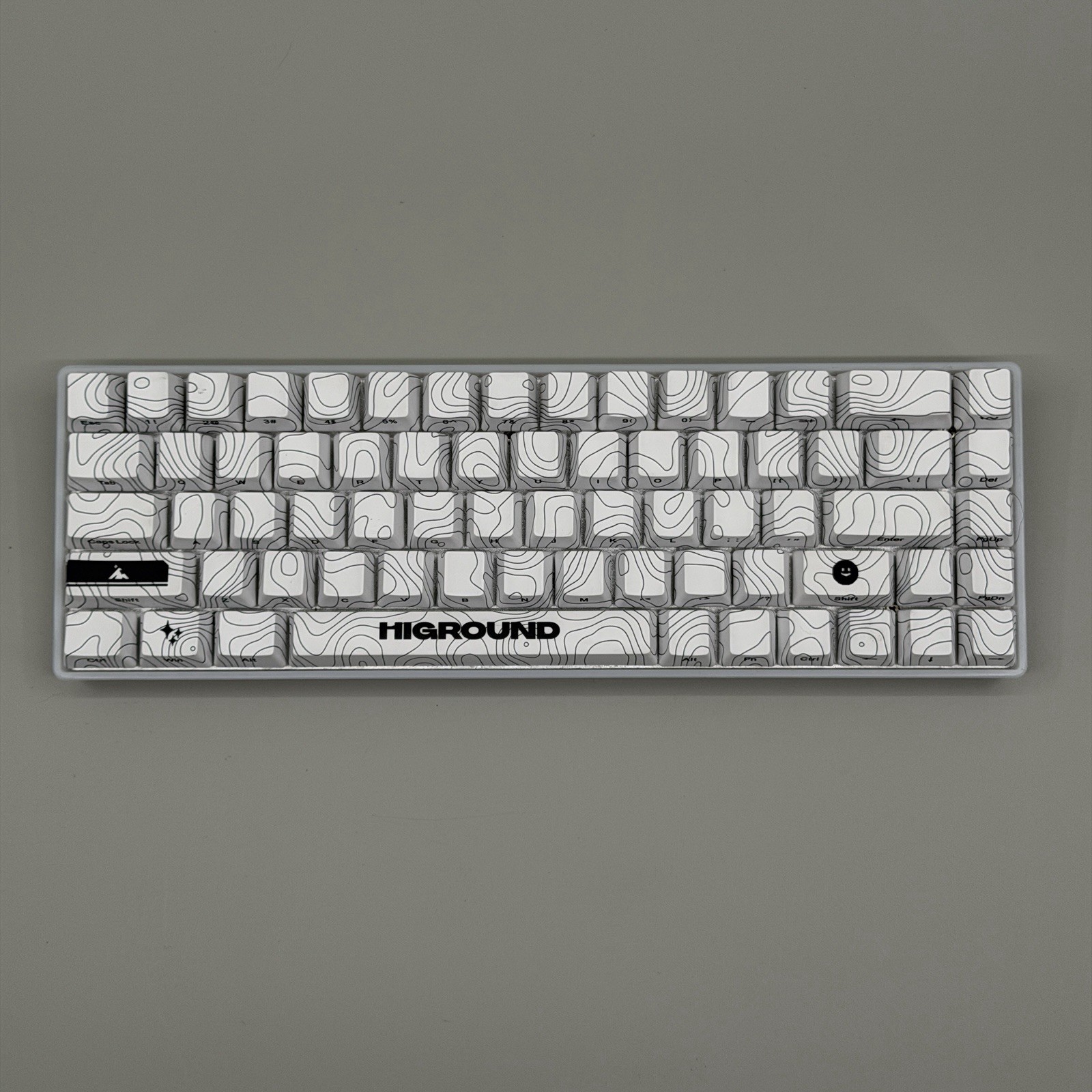 Higround HG68 SNOWSTONE Mechanical Keyboard White Topographic
